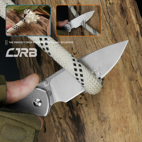 CJRB Pyrite J1925 Folding Knife - AR-RPM9 Steel, Brass Handle