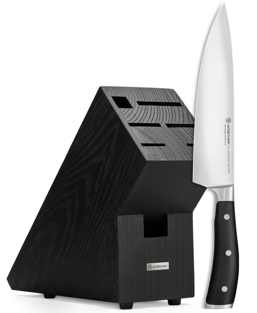 Wusthof Classic Ikon Chef Knife 8" 2pc Block Set Black (1090370102)