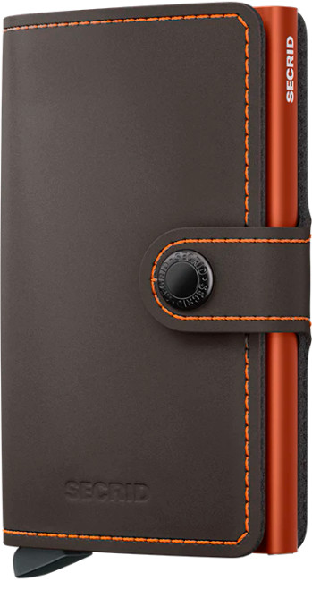 Secrid Miniwallet Matte Truffle & Orange (MM-Truffle & Orange)