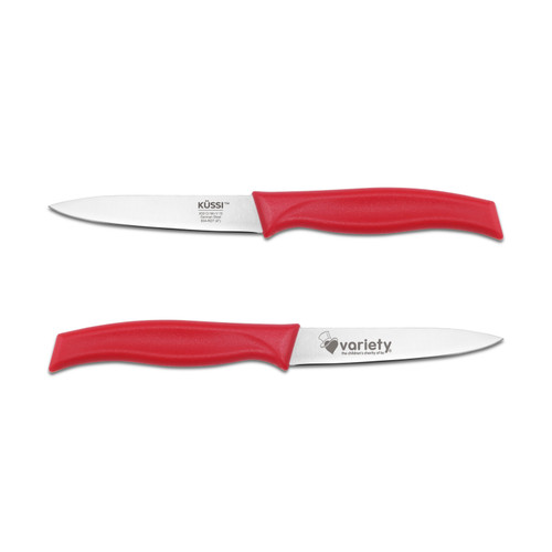 Kussi Fine Edged Caring Knife 4" Red - Variety BC (804-RDT)