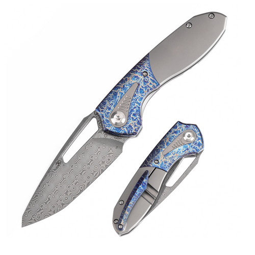 Kansept Thoth Damascus Titanium Lightning Strike (K1075T5)