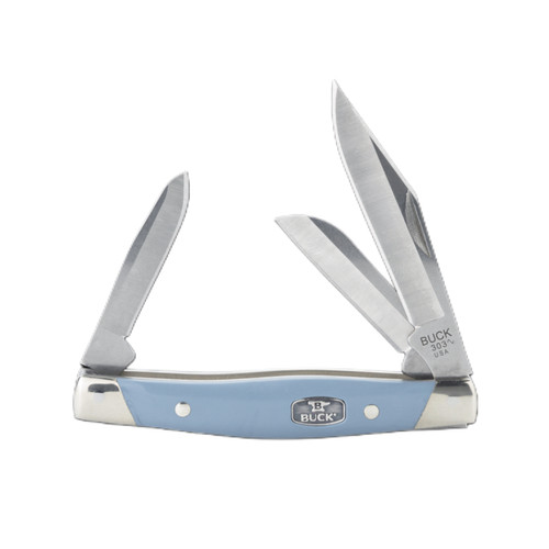 Buck Cadet Blue/Nickel Silver (0303BLS-B/14118)