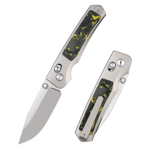 Remette Aurora TC4 Titanium/Carbon Fiber Yellow (RT-Aurora Knife AURA-Y)