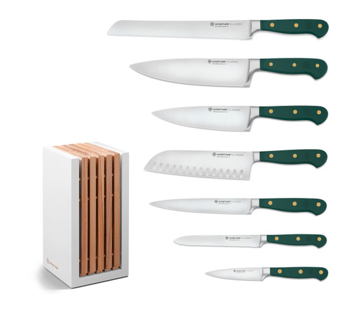 Wusthof Classic Colour White Block Set 8pc Rosemary (1091770717)