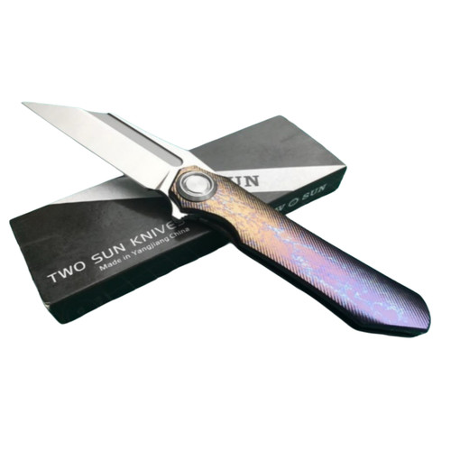 TwoSun TS195 Titanium Wave Colour (TS195-M390-Solid-Wave-Color)