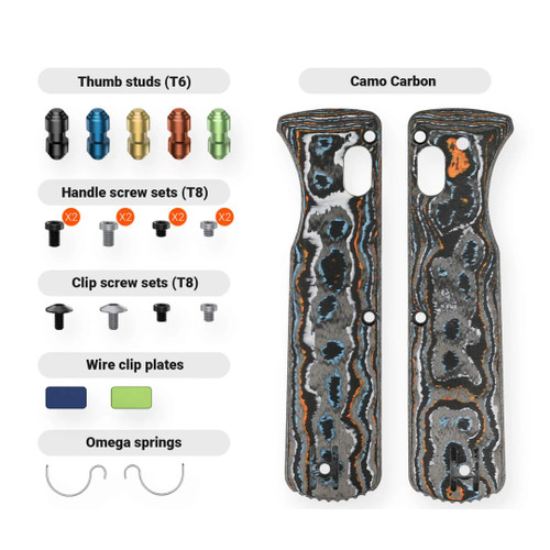 Vosteed Vombat Handle Fat Carbon Fiber Blue/Orange (W0102)