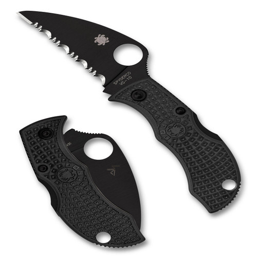 Spyderco Reveal 19 Manbug Wharncliffe Lightweight Black Blade (MBKWSBK)
both