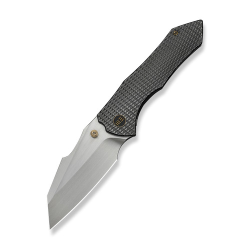 WE Knife High-Fin XL Diamond Patterned Polished Grey Titanium (WE24010-6)