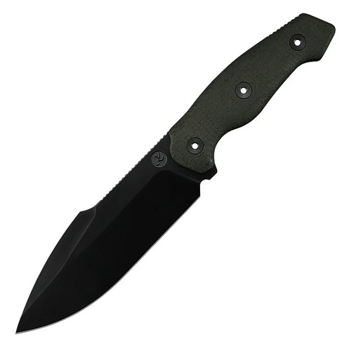 Kunwu Stiffy G. Micarta Olive Green DLC Blade (F712-GN-4)