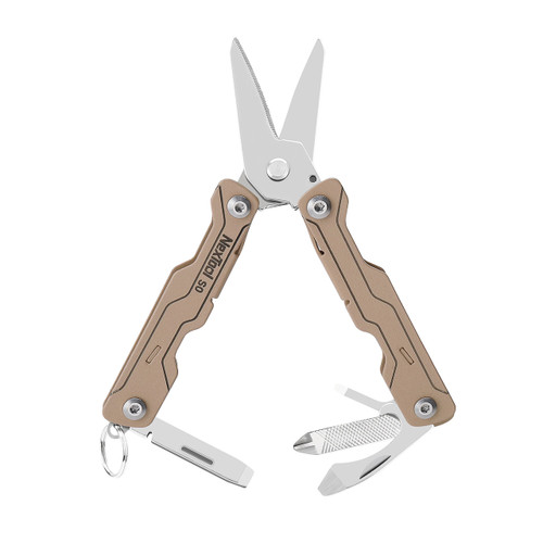 NexTool Micro Sailor Scissors S0 Khaki (NE20417C) open
