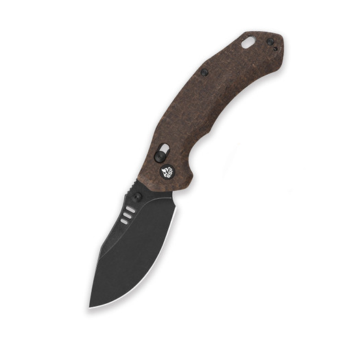 QSP Elk Micarta Glow in the Dark Brown Black Blade (QS173-A2)