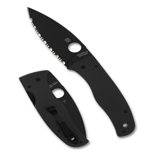 Spyderco Reveal 14 Bodacious Black G10 Black Blade Serrated (C263GSBK)