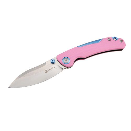 Maxace Toucan G10 Aluminum Blue Pink (OM05-2-C) open