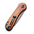 CIVIVI Elementum Cuibourtia Wood Damascus (C907DS-2) closed clipside