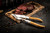 Laguiole Style de Vie Luxury Steak Set Olive Wood 6Pc (LuxSteakOlijf) with fork