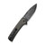 CIVIVI Conspirator Green Micarta Damascus Clad (C21006-DS1) open clipside