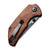 CIVIVI Thug 2 Cuibourtia Wood Damascus Clad (C20028C-DS1) closed clipside