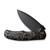 CIVIVI Praxis Black Carbon Fiber Golden Shreds (C803J) half open