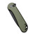 CIVIVI Button Lock Elementum II G10 OD Green (C18062P-3) closed