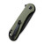 CIVIVI Button Lock Elementum II G10 OD Green (C18062P-3) closed clipside