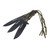 Cold Steel Throwing Knives Paracord 4.4" 3Pc (CS-TH-44KVD3PK) fanned