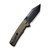 CIVIVI Bhaltair Burlap Micarta Green (C23024-3) open clipside