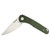 Eikonic Dromas Micarta Olive Green (441SGN) half open