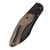 Kansept Cosmos Micarta Brown (K1059A4) closed clipside