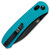 Knafs Lander 2 Scales Aluminum Solar Flare Teal (KNAFS-00298) closed clipside