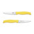Kussi Fine Edged Caring Knife 4" Yellow - Childhood Cancer Canada(804-YWT)