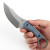 Kansept Niko Micarta Blue with Frag Pattern (G004A7)