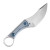 Kansept Niko Micarta Blue with Frag Pattern (G004A7)