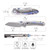 Remette Kestrel Titanium/Carbon Fiber Ocean Blue (RTPO-D)