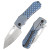 Kansept Loki Blue Anodized Titanium with Frag Pattern (K1058B6)