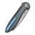Kansept Kosame Blue Anodized Titanium with Shred Carbon Fiber Inlay (T1093F1)