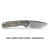 Vosteed Psyop 299 Stonewashed S35VN Micarta Green & Titanium Bolster (A2220)
