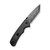 CIVIVI Button Lock Brazen Damascus Blade Twill Carbon Fiber Overlay On Black G10 (C19059C-DS1)