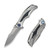 WE Tighe Down Grey Titanium Integral with Black/Blue Carbon Fiber Inlay (WE24054-1)
