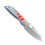 TwoSun TS415 Grey/Red Titanium Handle D2 Plain Edge Stonewash (TS415-D2)