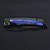 Kunwu Jericho PVD Black TC4 Raindrop Texture Timascus Inlay (K713T-R1-4) closed