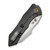 WE Knife High-Fin XL Diamond Patterned Polished Grey Titanium (WE24010-6)
closed clipside