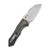 WE Knife High-Fin XL Diamond Patterned Polished Grey Titanium (WE24010-6)
open clipside