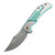 Kansept Orion Green Anodized Machined Satin Titanium (K1089B4) open