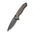 CIVIVI Button Lock Kitefin Aluminum Grey Damascus Clad (C24091-DS1)