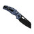 Kizer C01C 2.9 BS Vortex Micarta Blue (V3488.29BSA1) open clipside