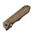 Kizer Harpoon Fold Titanium Norplex UltreX Micarta Brown (Ki4784A4) closed