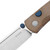 Kizer Renissance Micarta Brown (V3698A2) button lock