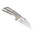 Kizer Takahe Titanium Grey (Ki3701A1) open clipside