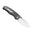 Kizer Glaux Micarta Black (V3801A1) open clipside