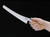 Boker Germany Damast Olive Bread Knife (130433DAM) in hand
